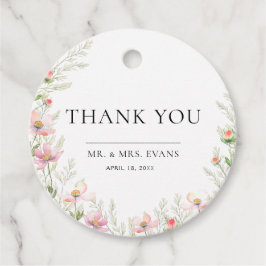 Etiquetas Para Lembrancinhas Favorecer o Casamento de Flor Selvagem.