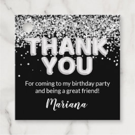 Etiquetas Para Lembrancinhas Favoritos para festas pretos e prateados