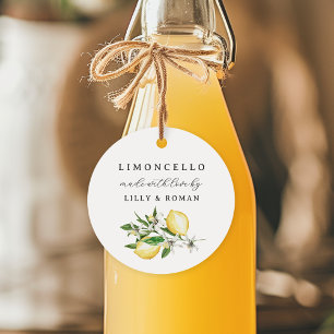 Etiquetas Para Lembrancinhas Feita com amor, Round Limoncello