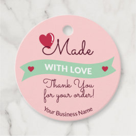 Etiquetas Para Lembrancinhas Feita com as Marcas de Favor Rosa Modernas 5
