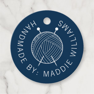 Etiquetas Para Lembrancinhas Feito à mão por   Adicionar seu texto    tricô 