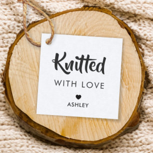 Etiquetas Para Lembrancinhas Feito malha com amor, Tag Handmade do presente,