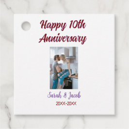 Etiquetas Para Lembrancinhas Feliz 10º aniversário foto casal d
