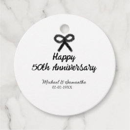 Etiquetas Para Lembrancinhas Feliz 50º aniversário adicionar nome do casal data