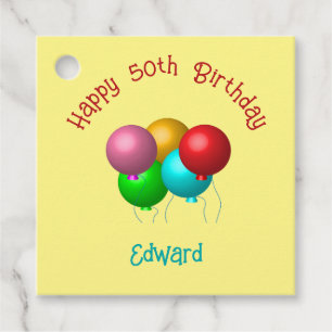 Etiquetas Para Lembrancinhas Feliz Aniversário Balões de Texto Personalizado An