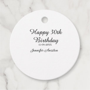 Etiquetas Para Lembrancinhas Feliz aniversário de 30 anos para adicionar nome d
