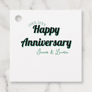 Etiquetas Para Lembrancinhas Feliz aniversário de casamento nome data ano verde