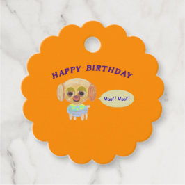 Etiquetas Para Lembrancinhas Feliz aniversário laranja