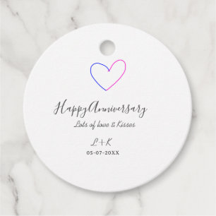 Etiquetas Para Lembrancinhas Feliz aniversário rosa azul coração nome data simp