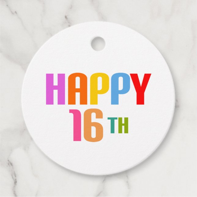 Etiquetas Para Lembrancinhas Feliz dia 16 (Frente)