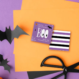 Etiquetas Para Lembrancinhas Feliz Dia das Bruxas do Boo Negro Roxo