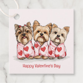 Etiquetas Para Lembrancinhas Feliz Dia dos Namorados Yorkshire Terrier Dogs
