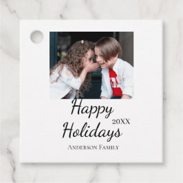 Etiquetas Para Lembrancinhas Feliz feriado crianças foto da família presentes m