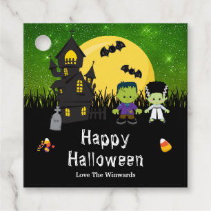 Etiquetas Para Lembrancinhas Feliz Halloween Monstros Verdes