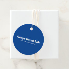 Etiquetas Para Lembrancinhas Feliz Hanukkah, branco minimalista, personalizado