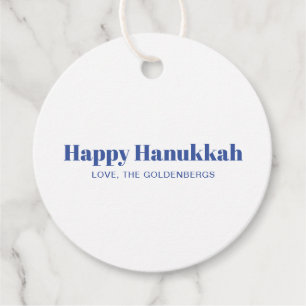 Etiquetas Para Lembrancinhas Feliz Hanukkah, branco, minimalista personalizado