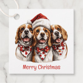 Etiquetas Para Lembrancinhas Feliz Natal Cachorros de Beagle