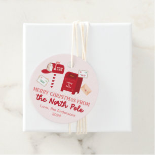 Etiquetas Para Lembrancinhas Feliz Natal do Polo Norte Personalizado
