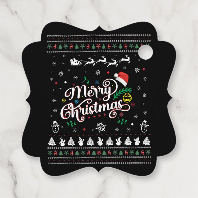 Etiquetas Para Lembrancinhas Feliz Natal Engraçado (Verso)