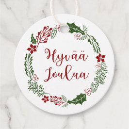 Etiquetas Para Lembrancinhas Feliz Natal Finlandês, Hyvää joulua, Personalizado