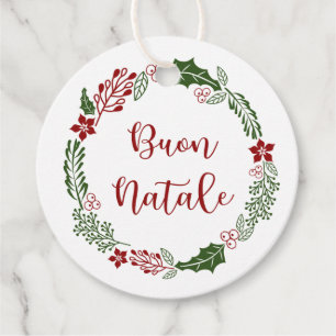 Etiquetas Para Lembrancinhas Feliz Natal Italiano, Buon Natale, Personalizado