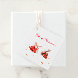 Etiquetas Para Lembrancinhas Feliz Natal Red Bells decoração com texto
