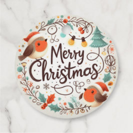 Etiquetas Para Lembrancinhas Feliz Natal Robins bonitos