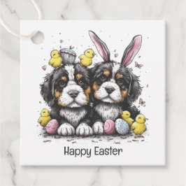 Etiquetas Para Lembrancinhas Feliz Páscoa Bernese Mountain Dogs