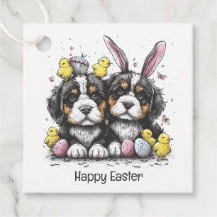 Etiquetas Para Lembrancinhas Feliz Páscoa Bernese Mountain Dogs