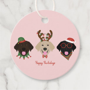 Etiquetas Para Lembrancinhas Feliz Pawlidays Labrador Retriever Cães