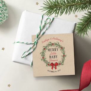 Etiquetas Para Lembrancinhas Feliz Pequeno Chá de fraldas de Natal