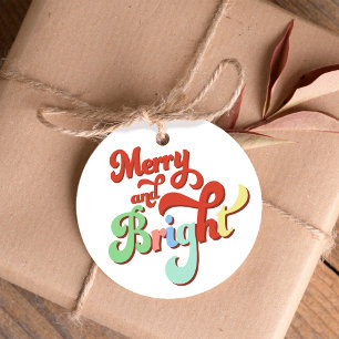 Etiquetas Para Lembrancinhas Feliz retrorativa e Natal brilhante personalizado