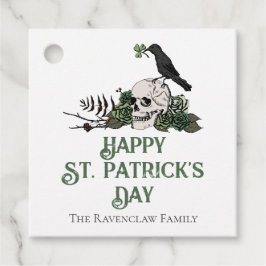 Etiquetas Para Lembrancinhas Feliz Rua. Patricks Day Floral Skull & Clovers