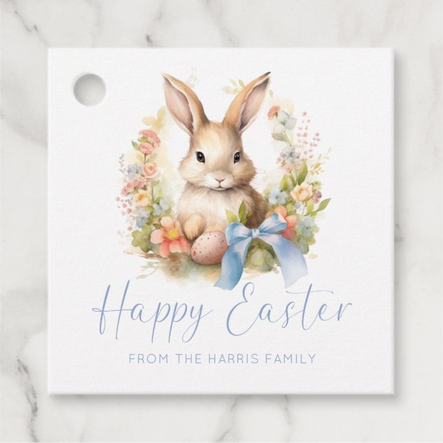 Etiquetas Para Lembrancinhas Felz pascoa Bunny (Frente)