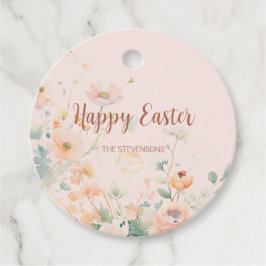 Etiquetas Para Lembrancinhas Felz pascoa de Flores de Mola de Pastel Rosa
