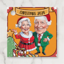 Feriado charmoso com caricatura vermelha e dourada