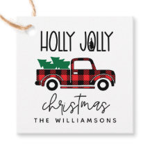 Feriado de Nome do Caminhão de Xadrez Vermelho de