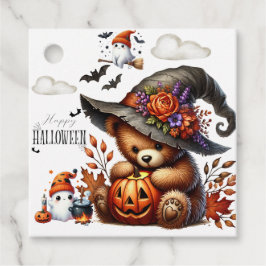 Etiquetas Para Lembrancinhas Feriado do Assistente do Urso de Teddy Halloween