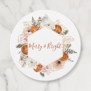 Etiquetas Para Lembrancinhas Feriado Floral Rustic Citrus Pine