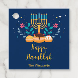 Etiquetas Para Lembrancinhas Festa da Menorá de Hanukkah