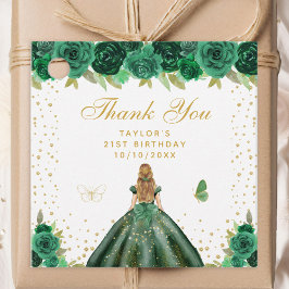Etiquetas Para Lembrancinhas Festa de aniversário da Princesa Floral Blona Verd