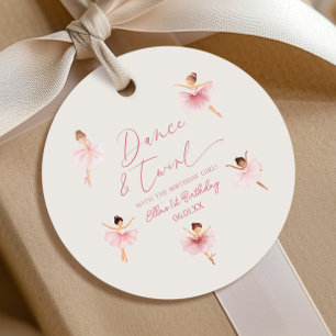 Etiquetas Para Lembrancinhas Festa de aniversário de Balé Dance e Twirl Pink Ba