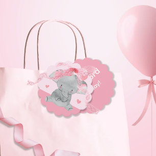 Etiquetas Para Lembrancinhas Festa de Aniversário de Elefante Rosa Fofa Feminin