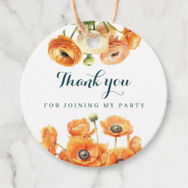 Etiquetas Para Lembrancinhas Festa de aniversário de Flores Brancas Laranja Rus