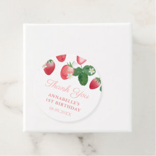 Etiquetas Para Lembrancinhas Festa de aniversário de Garota de Morango de Água