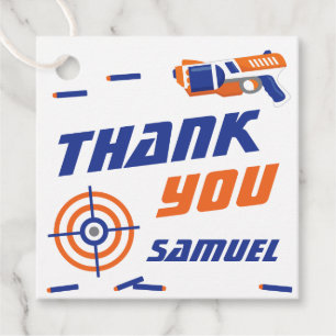 Etiquetas Para Lembrancinhas Festa de Aniversário de Guerra de Dardos Laranja A