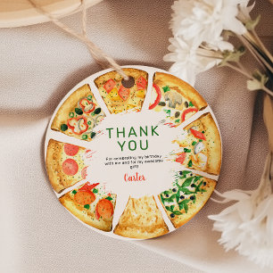 Etiquetas Para Lembrancinhas Festa de Aniversário de Pizza com Foto Moderna