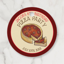 Etiquetas Para Lembrancinhas Festa de aniversário De Pizza De Pepperoni Para De