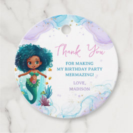 Etiquetas Para Lembrancinhas Festa de aniversário De Sereia Whimsic Obrigado