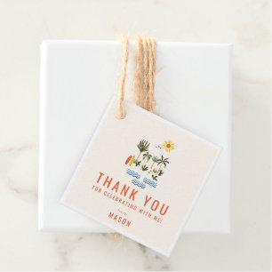 Etiquetas Para Lembrancinhas Festa de aniversário De Surf De Verão Obrigado Eti